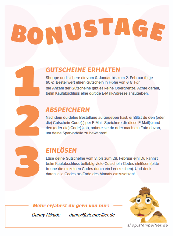 stampin up bonustage 2026 sab stempeltier danny