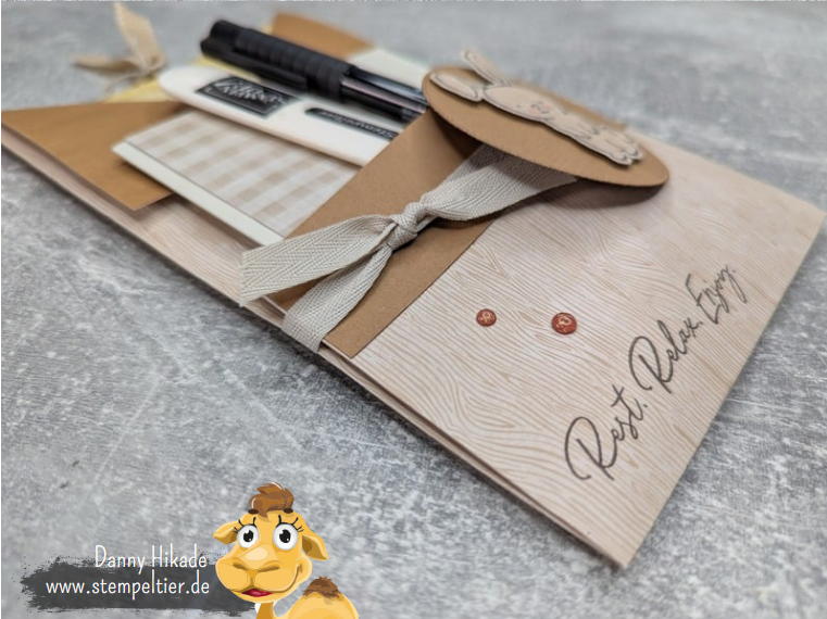 stampin up loaded envelope anleitung umschlag holzmaserung stempeltier ostern