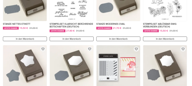 Neue LETZTE CHANCE – Ausverkauf Jahreskatalog