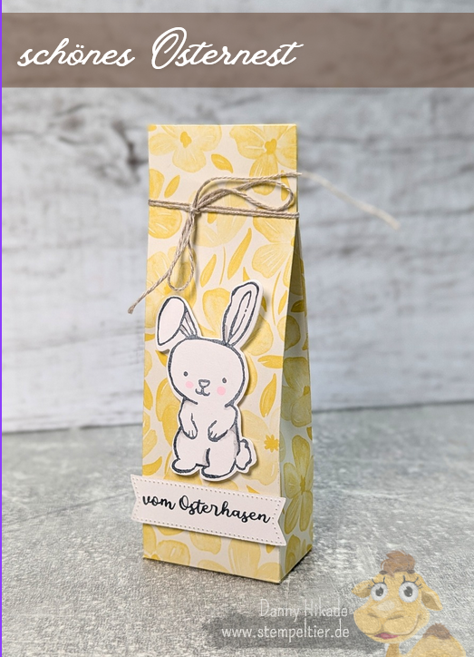 goodie für ostern verpackung idee schönes osternest stampin up stempeltier