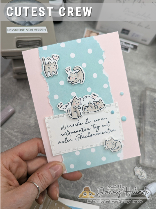 stampin up cutest crew katze danny stempeltier