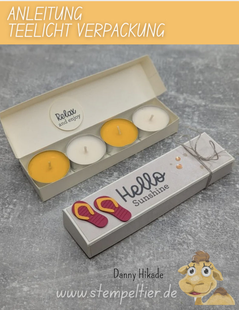 Stampin up Anleitung teelichtverpackung, stempeltier Splash and relax