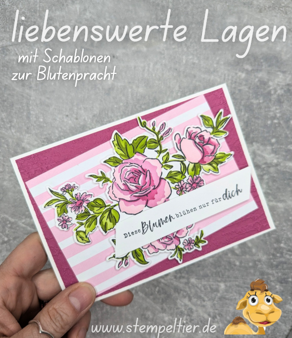 stampin up liebenswerte Lagen Blüten sommerbeere stempeltier