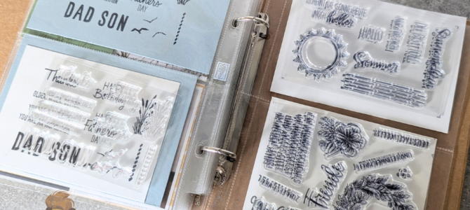 Clear Stamps aufbewahren: Ordnungssystem für Stempelsets Kreativsets und Paper Pumpkin