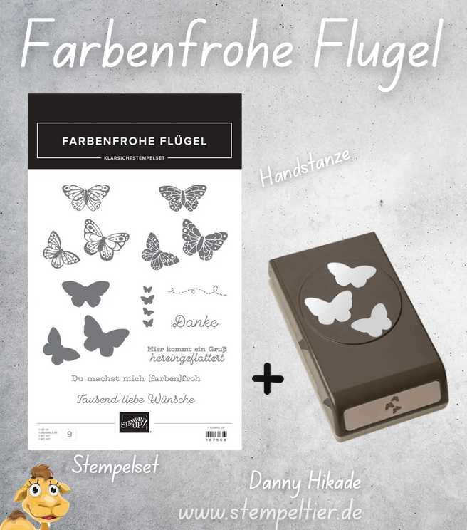 stampin up schmetterlinge farbenfrohe flügel butterfly