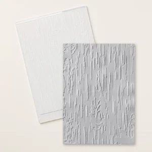 stampin up birkenrinde holz rinde prägefolder embossing 3D