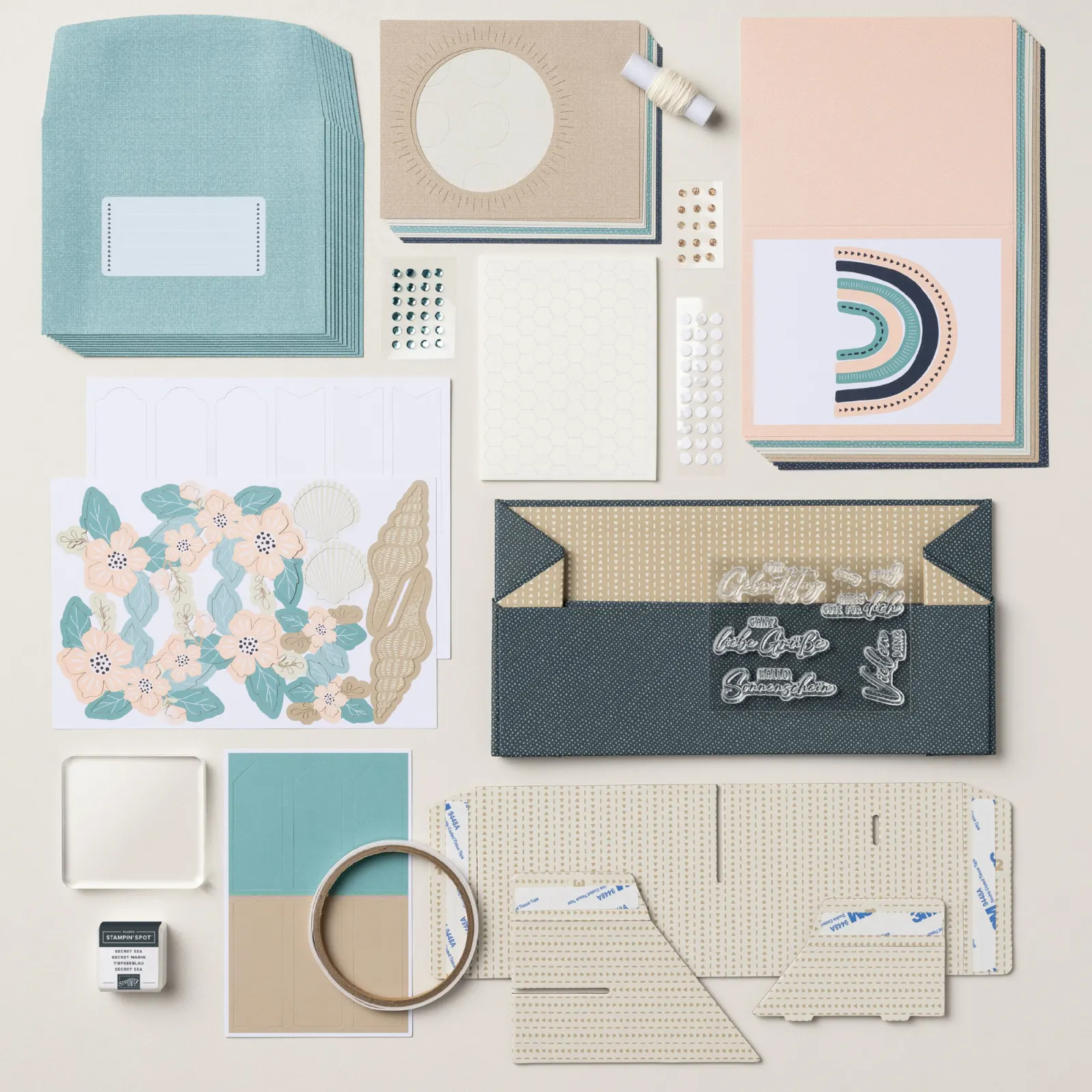 166236Stampin up Kit kreativset handgemachtes von herzen Karten Organizer stempeltier