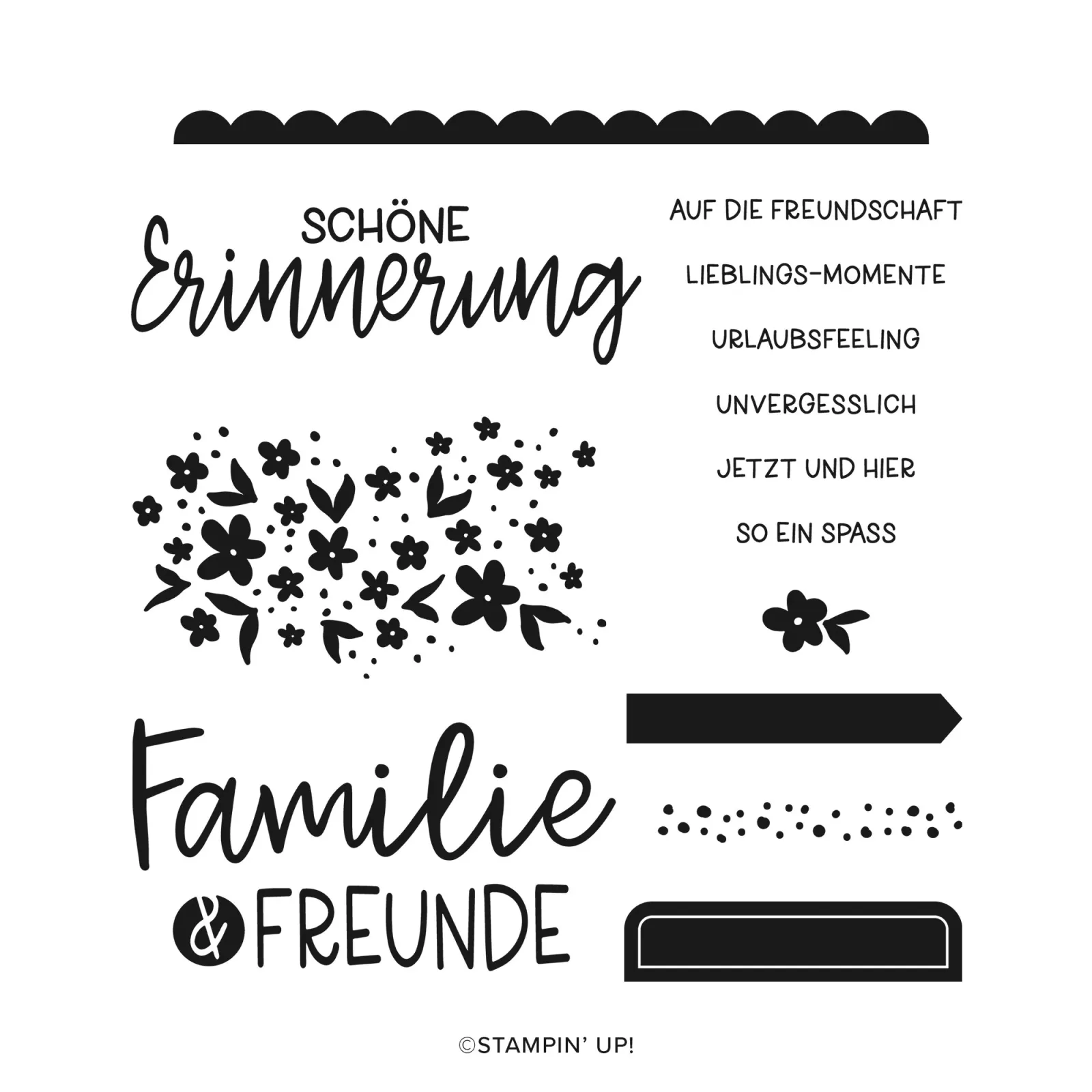 stampin up das leben feiern stempelset fammilie freunde schöne erinnerung urlaub minialbum