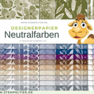 Designerpapier stampin up neutralfarben streifen