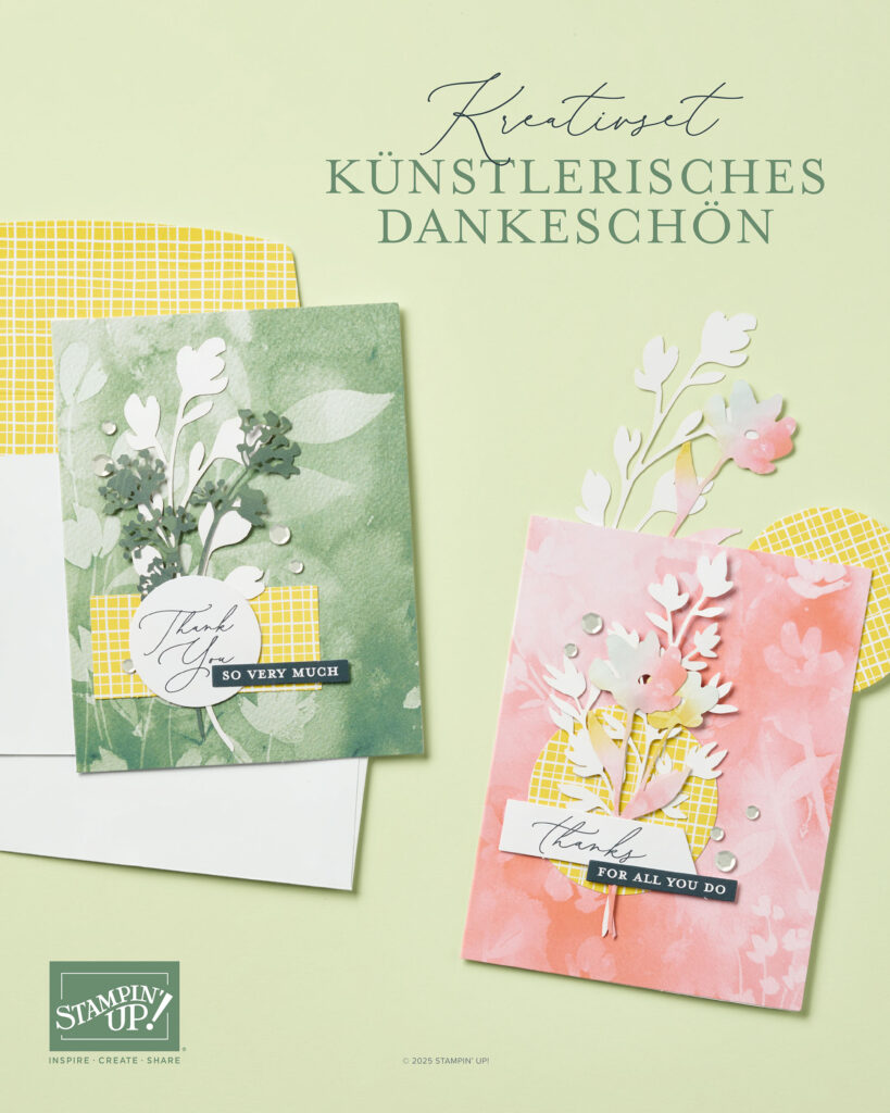 stampin up kreativset kit künstlerisches Dankeschön