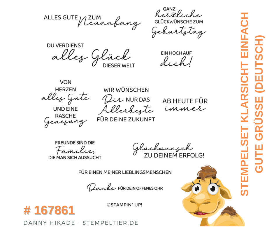 stampin up STEMPELSET KLARSICHT EINFACH GUTE GRÜSSE (DEUTSCH)