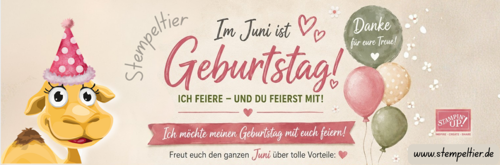 stampin up juni 2026 angebote geburtstagsangebot Stempeltier