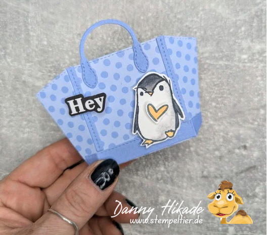 stampin up tierisch lieb pinguin Geschenktasche Tasche stempeltier
