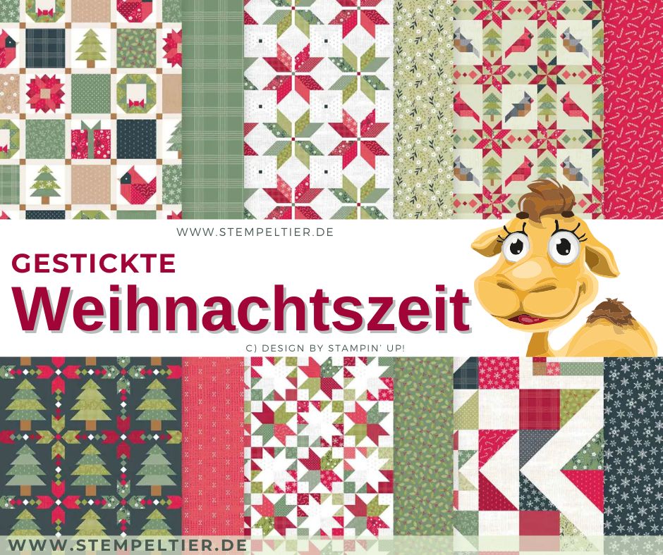Designerpapier mini 2026 stampin up gestickte weihnachtszeit