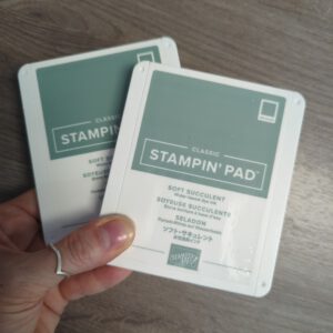 Stempelkissen Seladon