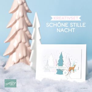 kreativset diy weihnachtskarten schöne stille nacht edel elegant weiß