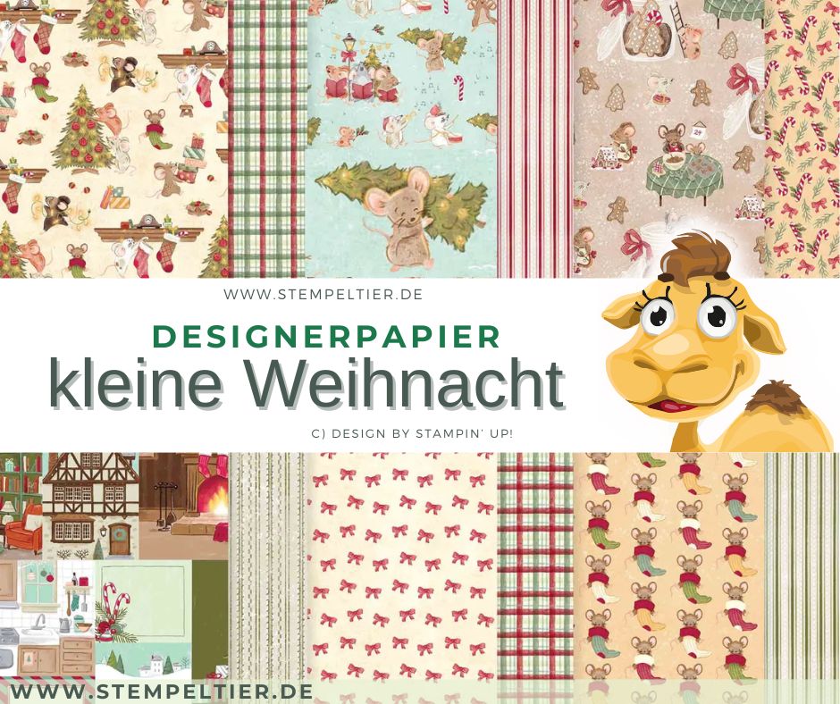 Designerpapier herbst winter 2026 Mäuse kleine Weihnacht stampin up