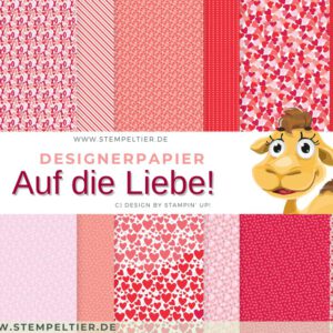 Designerpapier stampin up auf die liebe