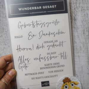 Wunderbar gesagt