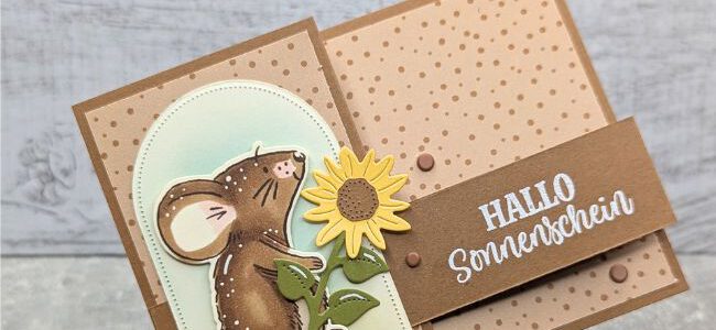 Sonnenblumenkarte basteln – eine herbstliche Fun-Fold-Karte mit besonderem Überraschungseffekt
