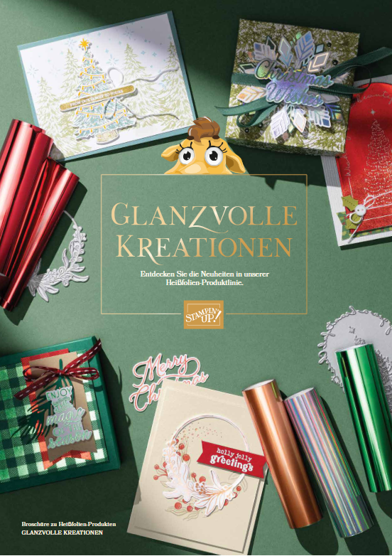 stampin up hotfoil heissfolien system broschüre weihnachten und herbst glimmer stempeltier