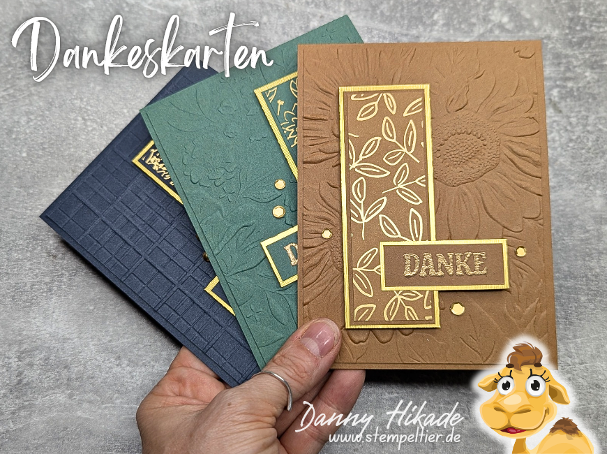 stampin up pdm blattwerk voller eleganz golden Herbst DSP Dankekarte