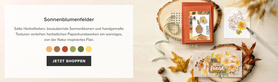 sonnenblumenfelder produktreihe stampin up