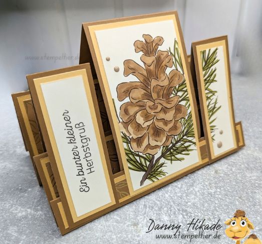 triple dreifach stufenkarte triple step card zapfen stampinup