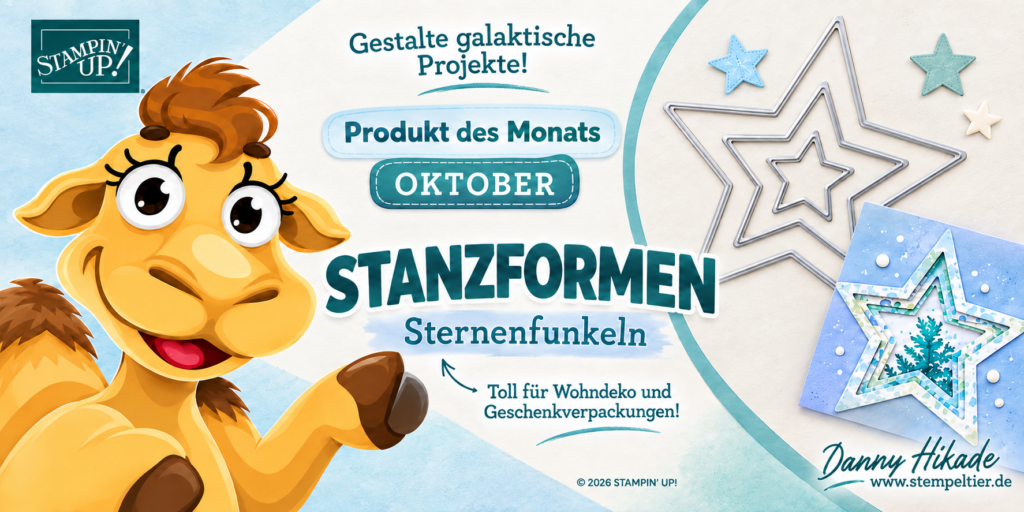 stampin up sterne stanzformen sternenfunkeln Produkt des monats oktober 2026 stempeltier